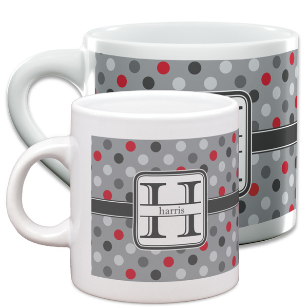 Red & Gray Polka Dots Espresso Mugs - Main Parent