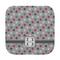 Red & Gray Polka Dots Face Cloth-Rounded Corners