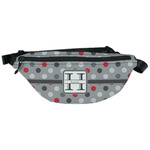 Red & Gray Polka Dots Fanny Pack - Classic Style (Personalized)