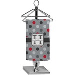 Red & Gray Polka Dots Finger Tip Towel - Full Print (Personalized)