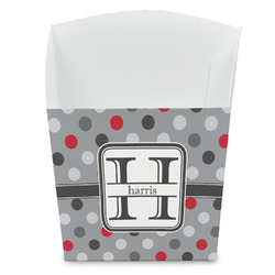 Red & Gray Polka Dots French Fry Favor Boxes (Personalized)