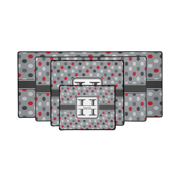 Red & Gray Polka Dots Gaming Mats - PARENT/MAIN