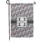 Red & Gray Polka Dots Small Garden Flag - Single Sided w/ Name and Initial