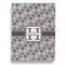 Red & Gray Polka Dots Garden Flags - Large - Single Sided - FRONT