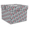 Red & Gray Polka Dots Gift Boxes with Lid - Canvas Wrapped - XX-Large - Front/Main