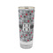 Red & Gray Polka Dots 2 oz Shot Glass - Glass with Gold Rim (Personalized)