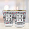Red & Gray Polka Dots Glass Shot Glass - with gold rim - LIFESTYLE