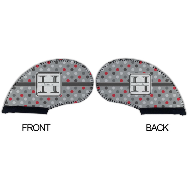 Red & Gray Polka Dots Golf Club Covers - APPROVAL