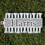 Red & Gray Polka Dots Golf Tees & Ball Markers Set (Personalized)