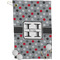 Red & Gray Polka Dots Golf Towel (Personalized)