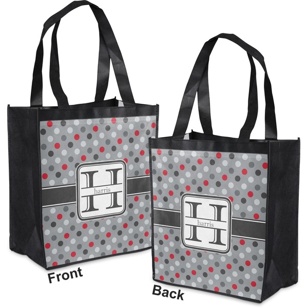 Red & Gray Polka Dots Grocery Bag - Apvl