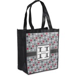 Red & Gray Polka Dots Grocery Bag (Personalized)