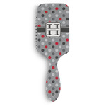 Red & Gray Polka Dots Hair Brushes (Personalized)
