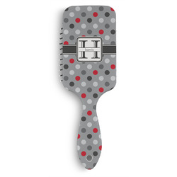 Red & Gray Polka Dots Hair Brushes (Personalized)