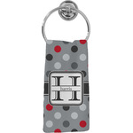 Red & Gray Polka Dots Hand Towel - Full Print (Personalized)