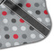 Red & Gray Polka Dots Hooded Baby Towel- Detail Corner