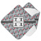 Red & Gray Polka Dots Hooded Baby Towel- Main
