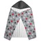Red & Gray Polka Dots Hooded Towel - Folded