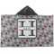Red & Gray Polka Dots Kids Hooded Towel (Personalized)
