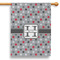 Red & Gray Polka Dots 28" House Flag (Personalized)