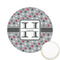 Red & Gray Polka Dots Printed Cookie Topper - 2.15" (Personalized)