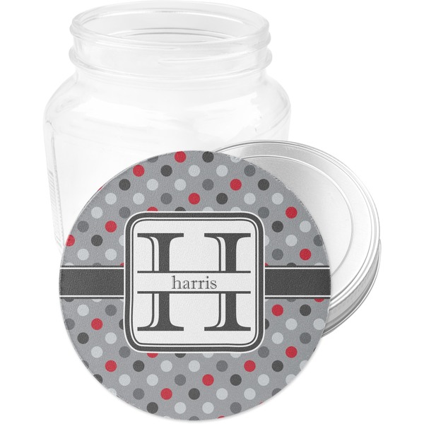 Red & Gray Polka Dots Jar Opener - Main
