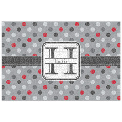 Red & Gray Polka Dots Jigsaw Puzzle - 1000-piece (Personalized)