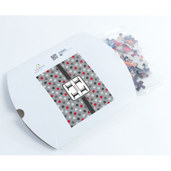 Red & Gray Polka Dots Jigsaw Puzzle 110 Piece - Box