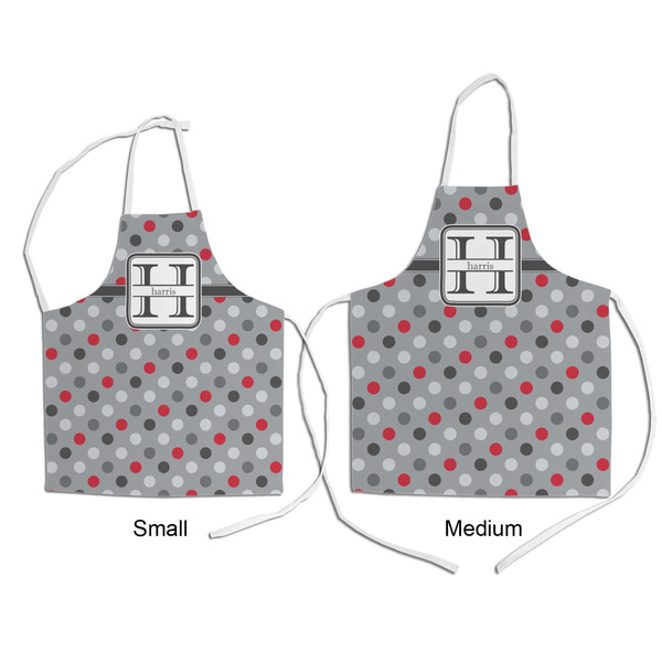Red & Gray Polka Dots Kid's Aprons - Comparison