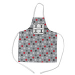 Red & Gray Polka Dots Kid's Apron - Medium (Personalized)
