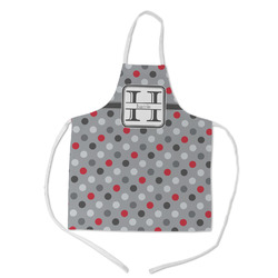 Red & Gray Polka Dots Kid's Apron - Medium (Personalized)