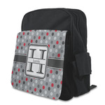 Red & Gray Polka Dots Preschool Backpack (Personalized)