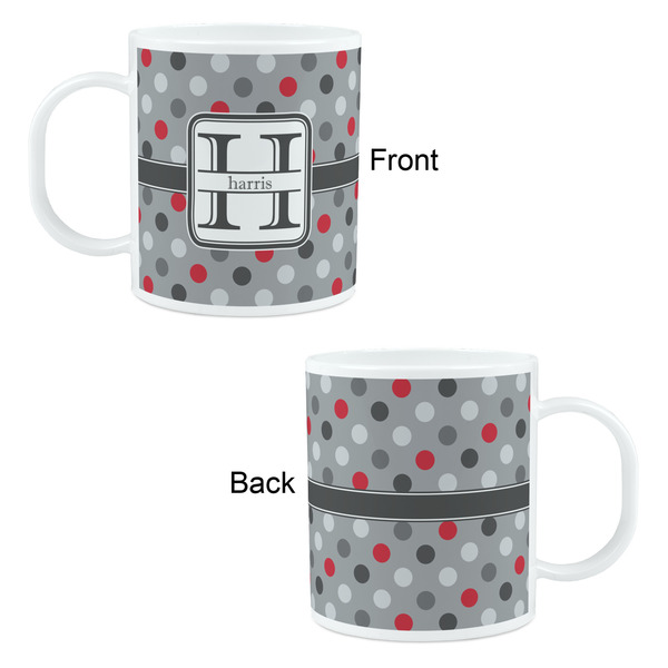 Red & Gray Polka Dots Kid's Mug - Apvl