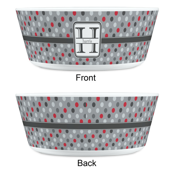 Red & Gray Polka Dots Kids Bowls - APPROVAL