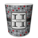 Red & Gray Polka Dots Plastic Tumbler 6oz (Personalized)
