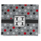 Red & Gray Polka Dots Kitchen Towel - Poly Cotton - Folded Half