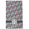 Red & Gray Polka Dots Kitchen Towel - Poly Cotton - Full Front