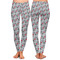 Red & Gray Polka Dots Ladies Leggings - Front and Back