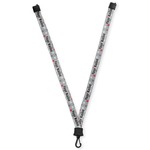 Red & Gray Polka Dots Lanyard (Personalized)