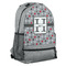 Red & Gray Polka Dots Large Backpack - Gray - Angled View