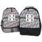 Red & Gray Polka Dots Large Backpacks - Both