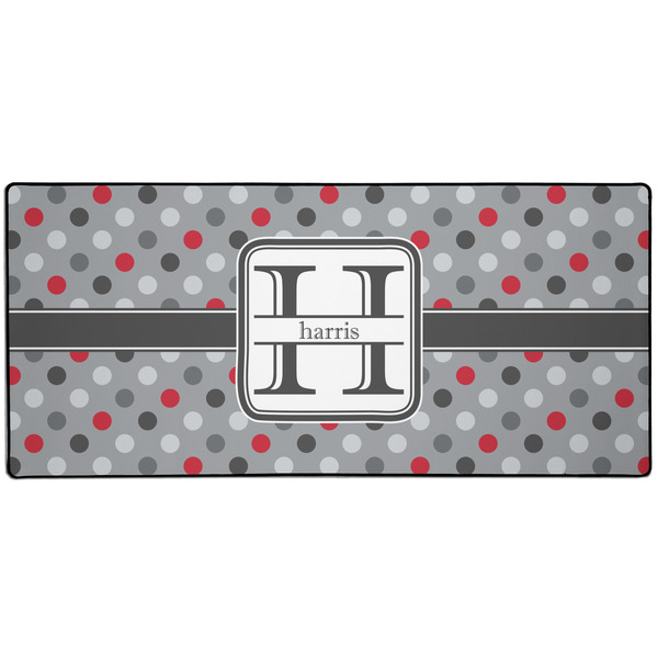 Red & Gray Polka Dots Large Gaming Mats - APPROVAL