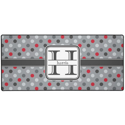 Red & Gray Polka Dots Gaming Mouse Pad (Personalized)
