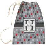 Red & Gray Polka Dots Laundry Bag (Personalized)