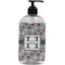 Red & Gray Polka Dots Plastic Soap / Lotion Dispenser (Personalized)