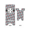 Red & Gray Polka Dots Large Phone Stand - Front & Back