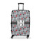 Red & Gray Polka Dots Large Travel Bag - With Handle