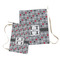 Red & Gray Polka Dots Laundry Bag - Both Bags
