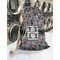 Red & Gray Polka Dots Laundry Bag in Laundromat