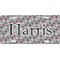 Red & Gray Polka Dots Personalized Front License Plate